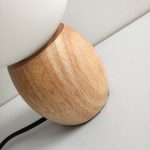 lampe décorative boule en bois