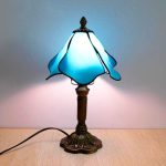 lampe décorative vintage Tiffany bleue