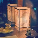 lampe japonaise de chevet carrée