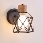 lampe murale cage style industriel