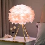 lampe plumes de cygne moderne