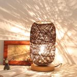 lampe rotin bois pour chambre