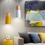lampe suspendue en bois pour chevet