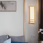 luminaire mural en bois Japonais