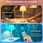 Lampe champignon avec commande tactile et télécommande