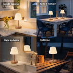 Lampe de table sans fil pour intérieur et extérieur