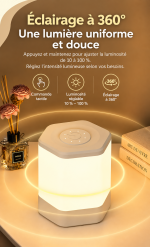 Vue latérale de la veilleuse LED rechargeable