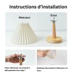 Lampe de chevet bois lumière chaleureuse