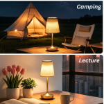 Lampe de table rechargeable avec lumière chaleureuse