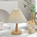 Lampe de chevet bois couleur blanche