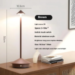 Lampe de table LED marron de 30 cm avec commande tactile et intensité réglable